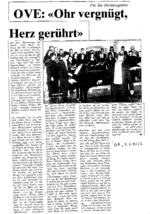 OVE: Ohr vergnügt, Herz gerührt