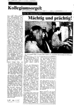 Kollegiumsorgel:Mächtig und prächtig
