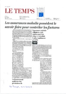 Les assurances maladie possèdent le savoir-faire pour contrôler les factures
