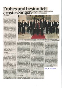 Frohes und besinnlich-ernstes Singen