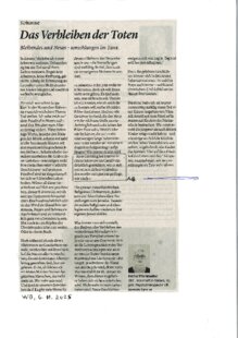 Das Verbleiben der Toten