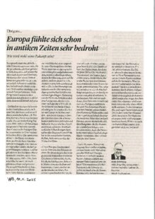 Europa fühlte sich schon in antiken Zeiten sehr bedroht!