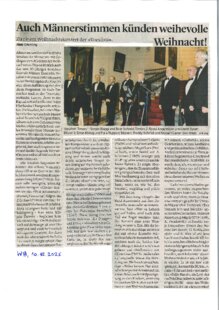 Auch Männerstimmen künden weihevolle Weihnacht!