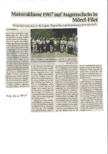 Maturaklasse 1967 auf Augenschein in Mörel-Filet