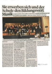 Sie erwerben sich und der Schule den Bildungswert Musik