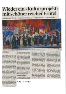 Wieder ein "Kulturprojekt" mit schöner reicher Ernte!