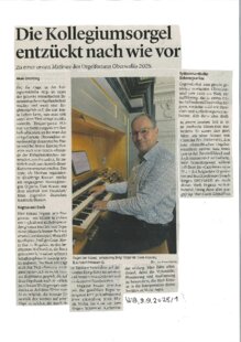 Die Kollegiumsorgel entzückt nach wie vor