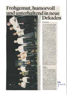 Frohgemut, humorvoll und unterhaltend in neue Dekaden