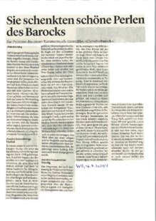 Sie schenkten schöne Perlen des Barocks