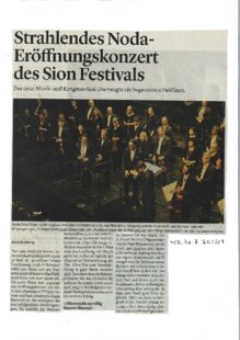 Strahlende Noda-Eröffnungskonzert des Sion Festivals