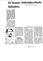 Dr. Knaus: Schostakowitschs Sinfonien