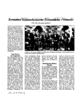 Zermatter Sommerkonzerte: Erstaunliche Virtuosi