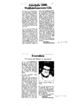 Jubeljahr 2000: Wallfahrtsmessen Glis / Exerzitien