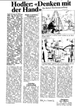 Hodler: Denken mit der Hand