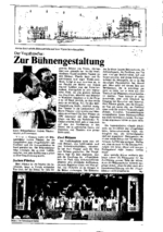 Zur Bühnengestaltung