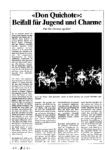 Don Quichote: Beifall für Jugend und Charme