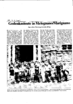 Gedenkminute in Melegnano/Marignano