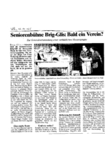 Seniorenbühne Brig-Glis: Bald ein Verein ?
