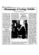Hommage à  György Sebök