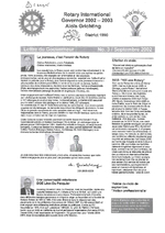 Lettre du Gouverneur  no. 3, septembre 2002