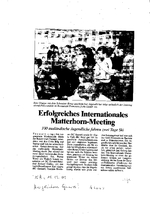 Erfolgreiches Internationales Matterhorn-Meeting