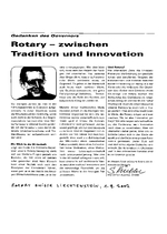 Rotary - zwischen Tradition und Innovation