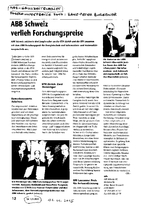 ABB Schweiz verlieh Forschungspreise