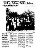 Walliser Schule, Weiterbildung, 