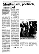 Musikalisch, poetisch, sensibel