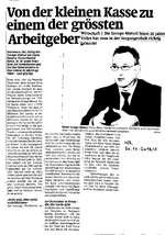 Von der kleinen Kasse zu einem der grössten Arbeitgeber