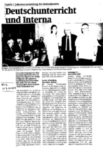 Deutschunterricht und Interna