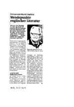 Wendepunkte englischer Literatur
