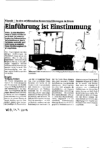Einführung ist Einstimmung