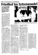 Friedhof im Zeitenwandel