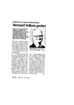 Bernard Volken geehrt