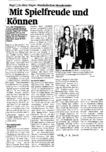 Mit Spielfreude und Können