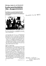Lehrwerkstätte für Argentinien