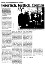 Feierlich, festlich, fromm