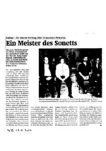 Ein Meister des Sonetts