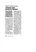 Cézanne und moderne Malerei