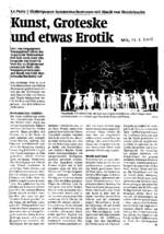 Kunst, Groteske und etwas Erotik