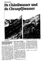 Ds Chänilwasser und ds Chraapfjiwasser