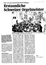 Erstaunliche Schweizer Orgelmeister