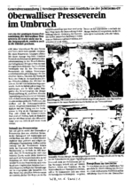 Oberwalliser Presseverein im Umbruch