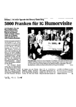 5000 Franken für IG Humorvisite