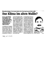 Das Klima im alten Wallis ?