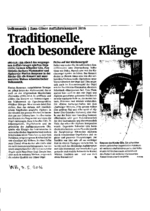 Traditionelle, doch besondere Klänge