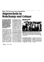 Augenschein in Ronchamp und Colmar