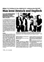 Man lernt Deutsch und Englisch