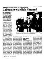 Gaben sie wirklich Namen?
